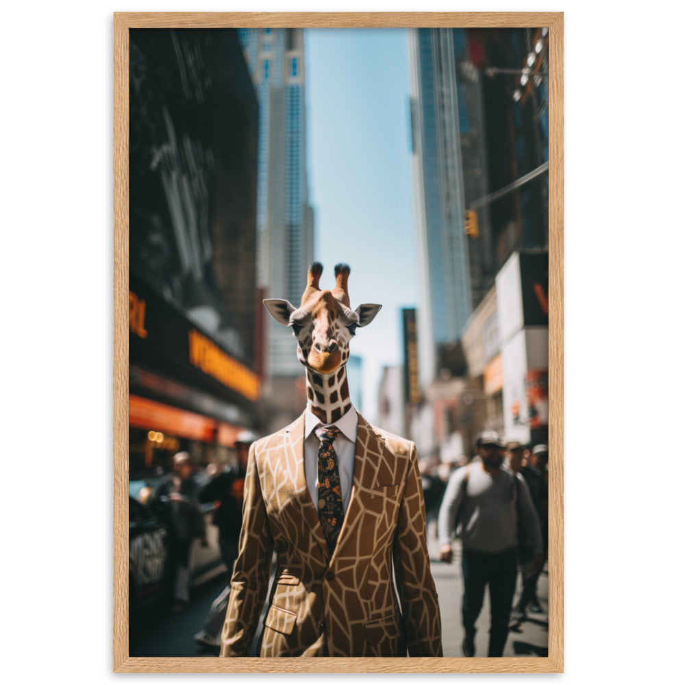 Business Giraffe poster