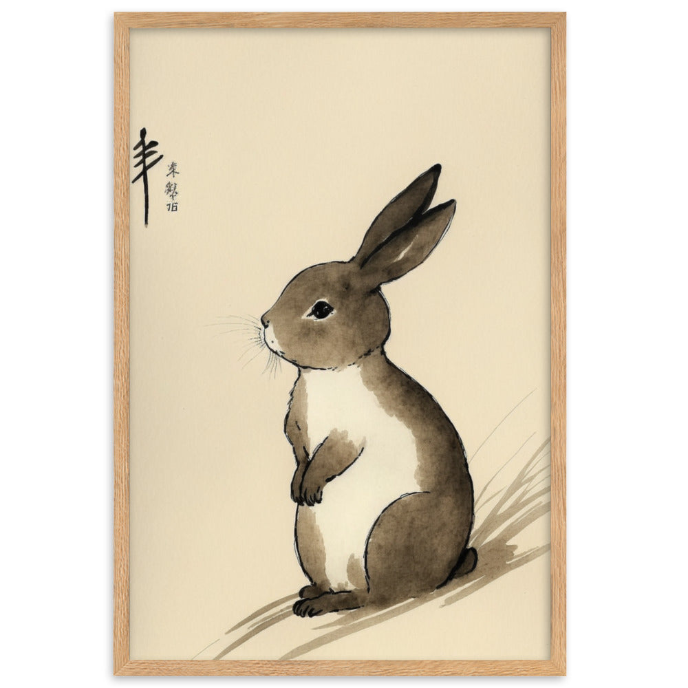 Minimalist Rabbit poster